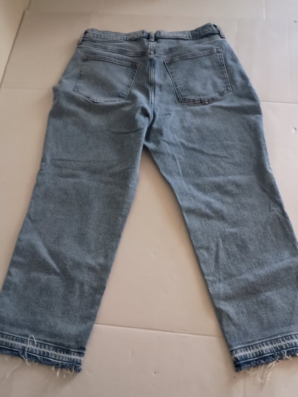 Abercrombie & Fitch Ankle Straight Jeans Ultra High Rise Light Wash Sz 14L (32W) - Picture 9 of 16